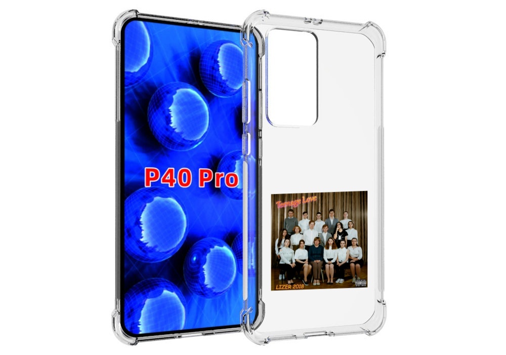 Чехол MyPads Teenage Love LIZER для Huawei P40 Pro противоударный