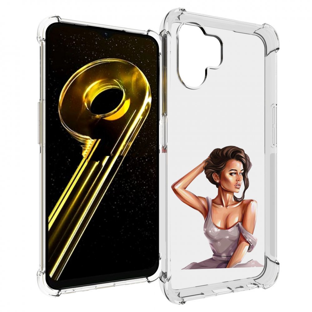 

Чехол бампер MyPads Девушка-с-прической женский для Realme 10 5G..., Прозрачный, Tocco