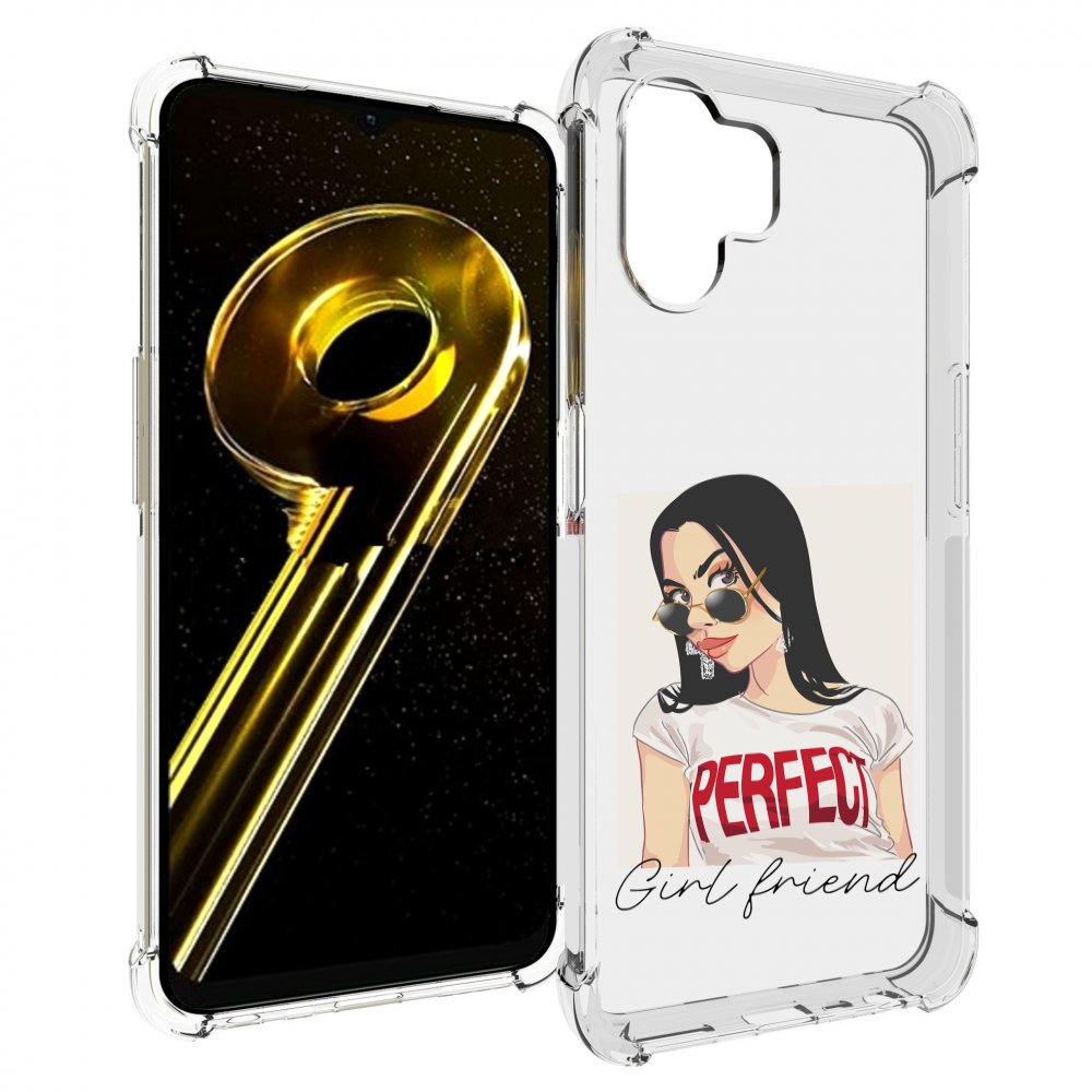 

Чехол бампер MyPads Девушка-с-сережками женский для Realme 10 5G..., Прозрачный, Tocco