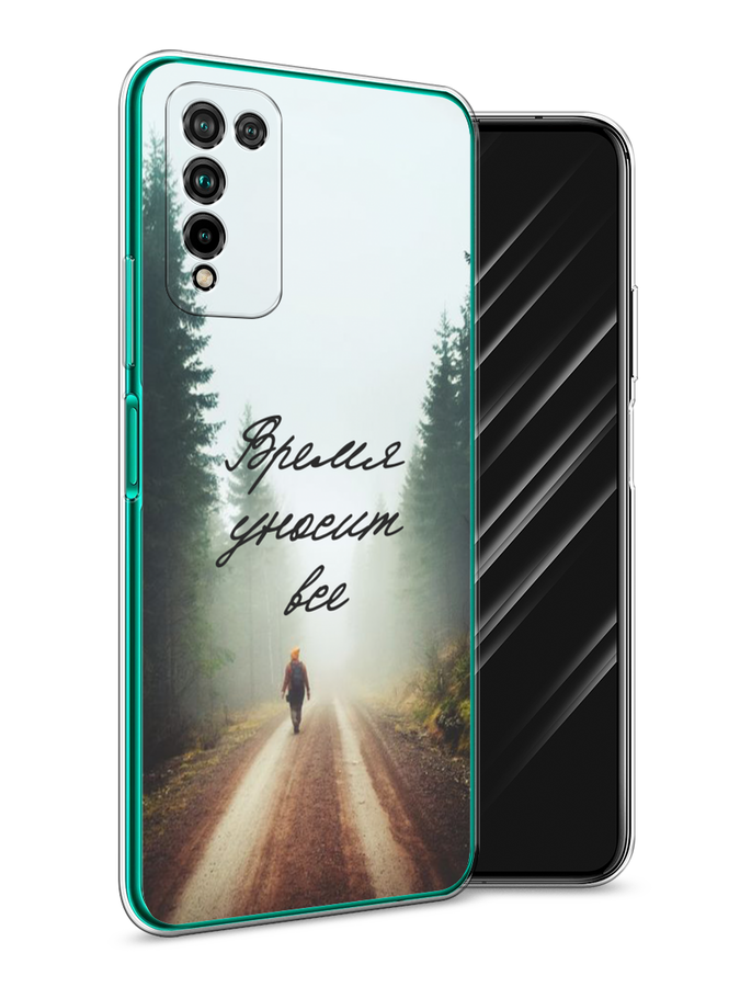 

Чехол Awog на Honor 10X Lite "Время уносит все", Зеленый;коричневый;белый, 6104650-6