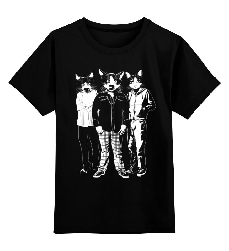 

Футболка детская Printio Супер коты цв. черный р. 128, Супер коты