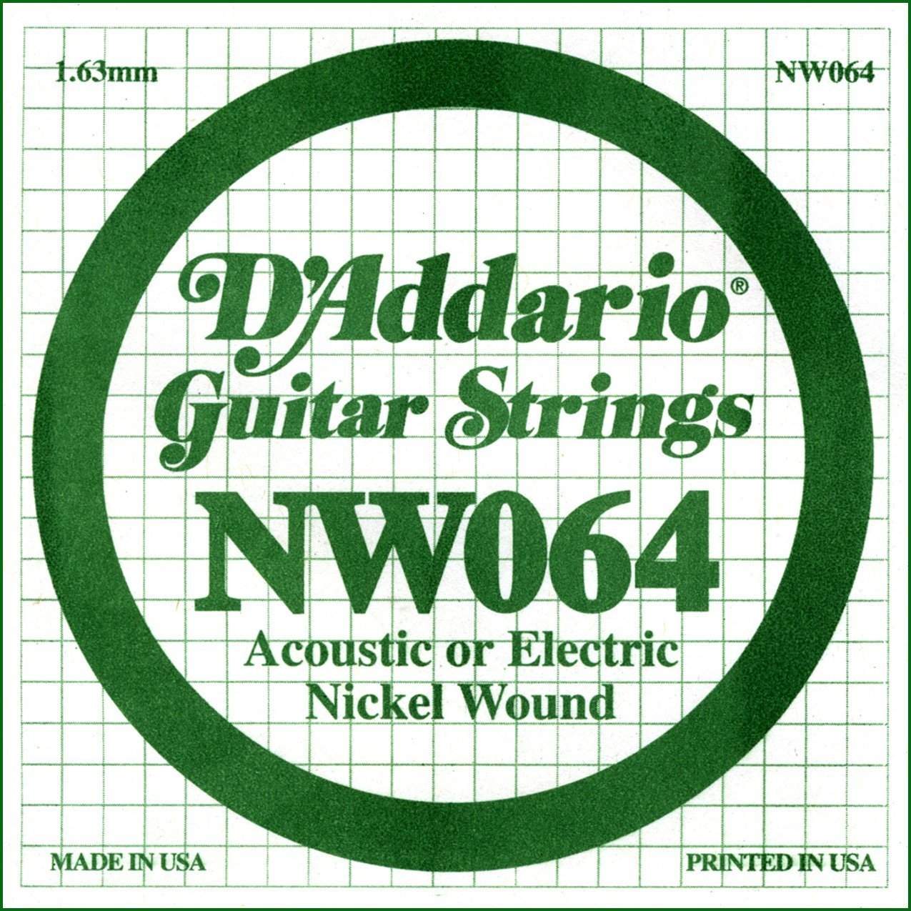фото Струна для электрогитары d'addario nickel wound nw064 64
