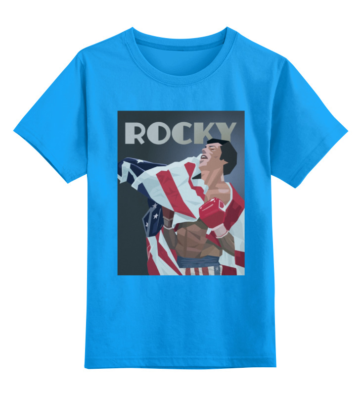 

Футболка детская Printio Rocky / рокки цв. голубой р. 128, Rocky / рокки