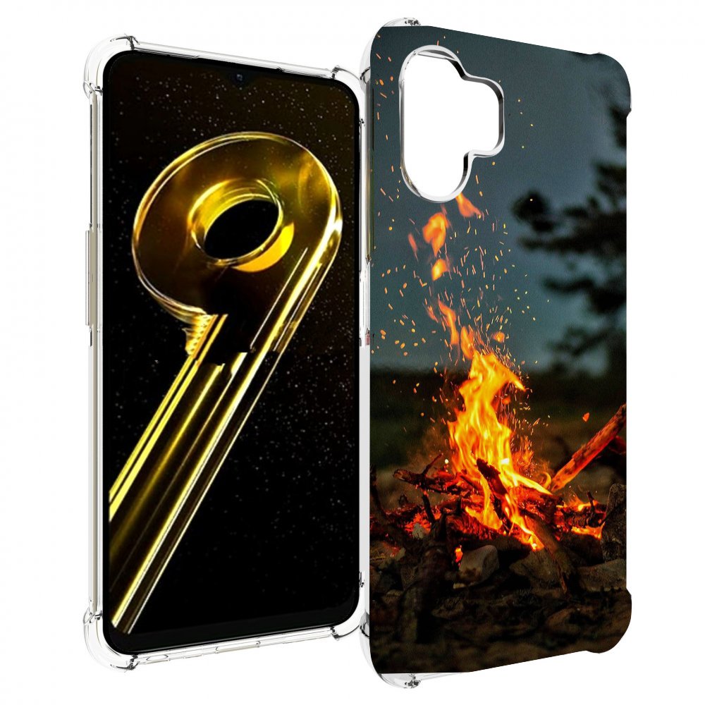 

Чехол бампер MyPads Костер-ночное-небо для Realme 10 5G противоу..., Прозрачный, Tocco
