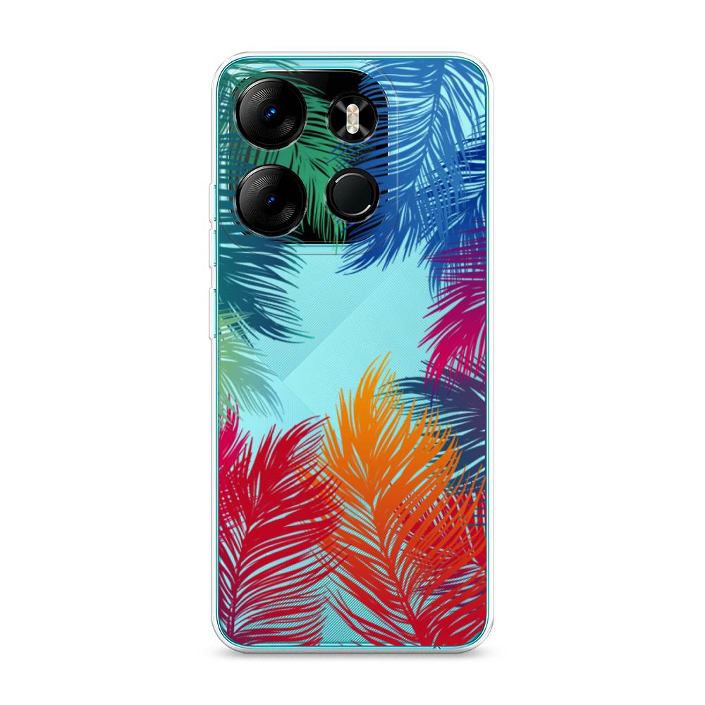 

Чехол Awog на Tecno Spark Go 2023"Рамка из перьев", Красный, 303150-4
