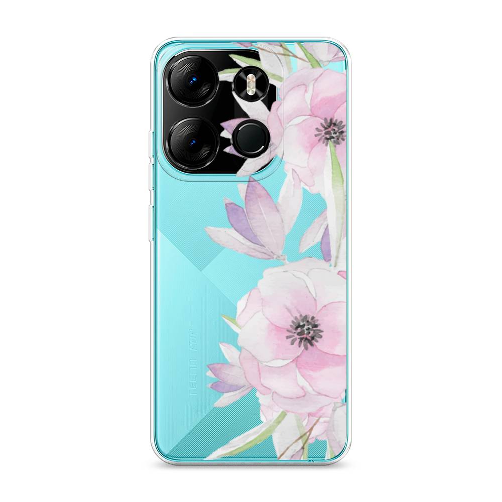 

Чехол Awog на Tecno Spark Go 2023"Нежные анемоны", Розовый;черный;фиолетовый, 303150-8