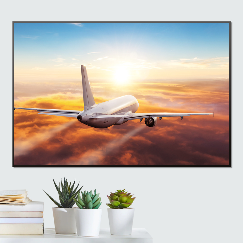 

Постер на холсте ПолиЦентр Полет Пассажирского Лайнера 50х40 см, Полетпассажирскоголайнера