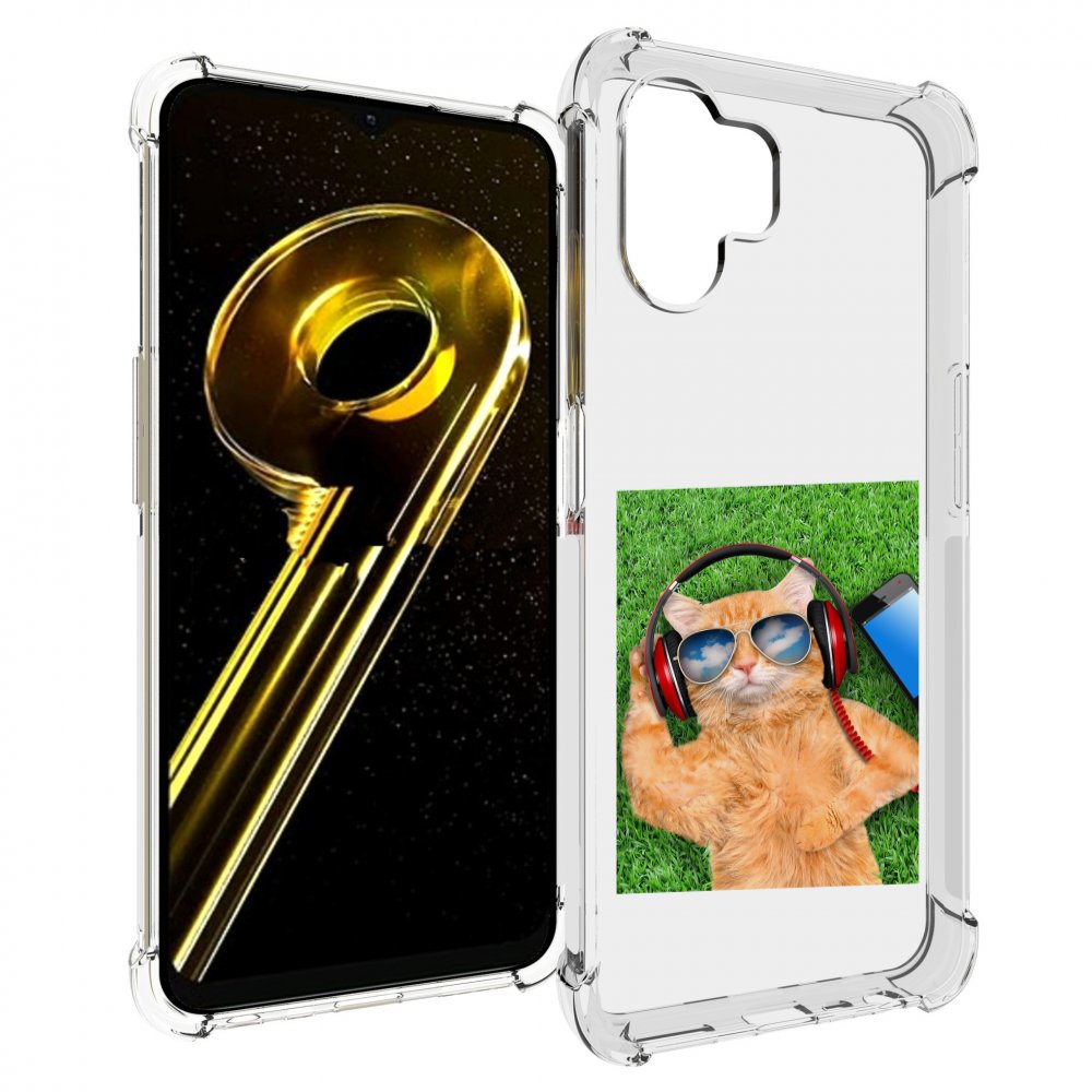 

Чехол бампер MyPads Кот-кайфарик для Realme 10 5G противоударный, Прозрачный, Tocco