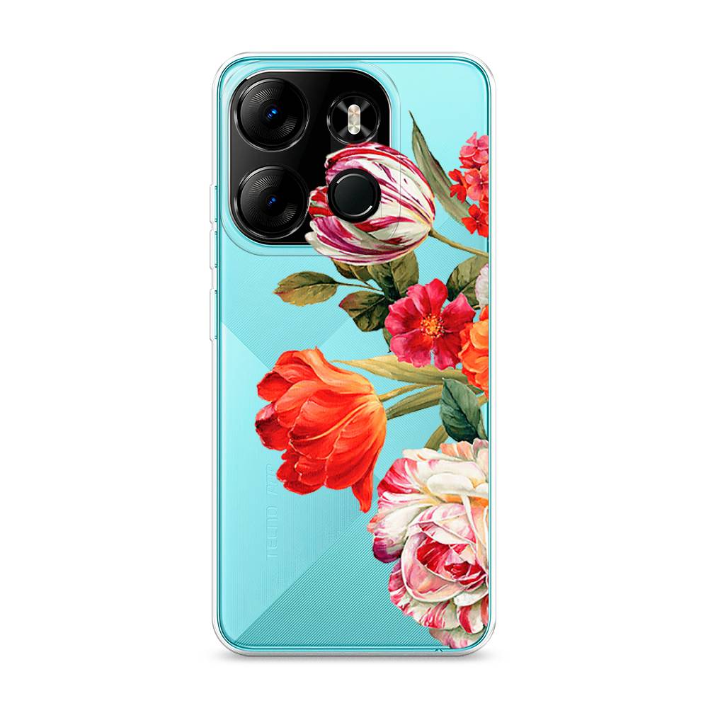 

Чехол Awog на Tecno Spark Go 2023"Весенний букет", Красный;розовый;зеленый, 303150-8