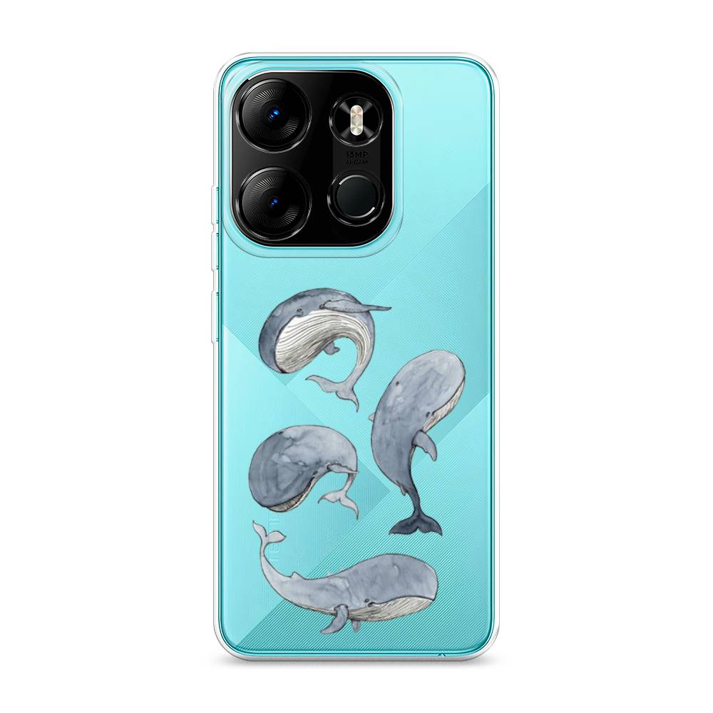 

Чехол Awog на Tecno Spark Go 2023"Киты", Голубой;белый;прозрачный, 303150-1