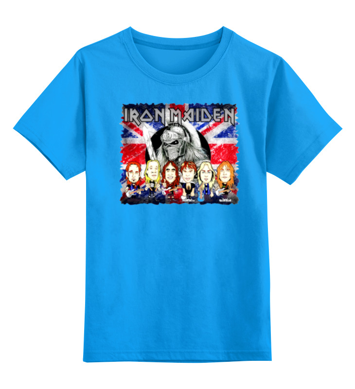 

Футболка детская Printio Iron maiden band цв. голубой р. 128, Iron maiden band