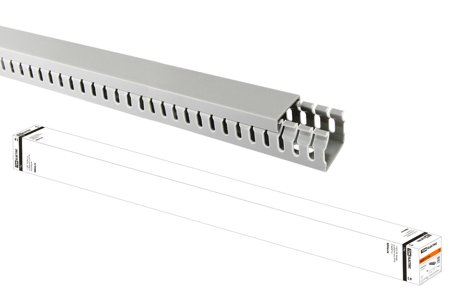 фото Кабель-канал перфорированный 25х25 перфорация 4/6мм tdm (60 м) sq0410-0011 tdm electric