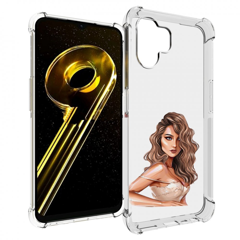 

Чехол бампер MyPads Кудрявая-девушка женский для Realme 10 5G пр..., Прозрачный, Tocco
