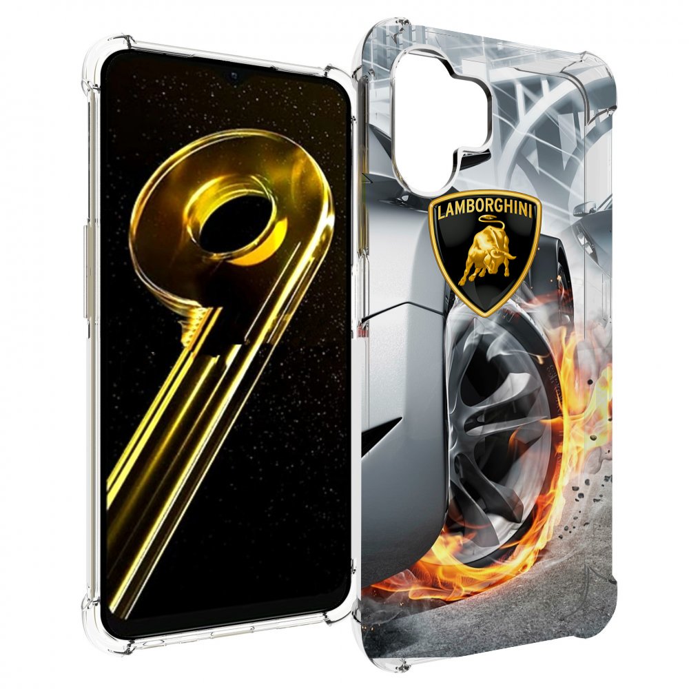 

Чехол бампер MyPads Ламборгини мужской для Realme 10 5G противоу..., Прозрачный, Tocco