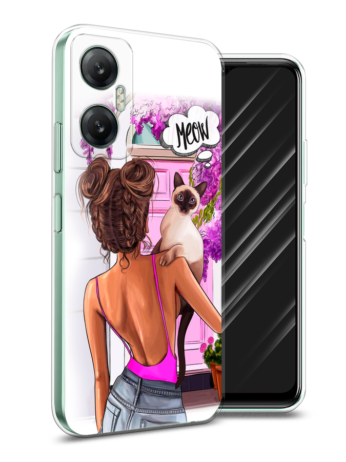 

Чехол Awog на Infinix Hot 20 5G "Девушка с кошкой", Розовый;коричневый, 3103250-1
