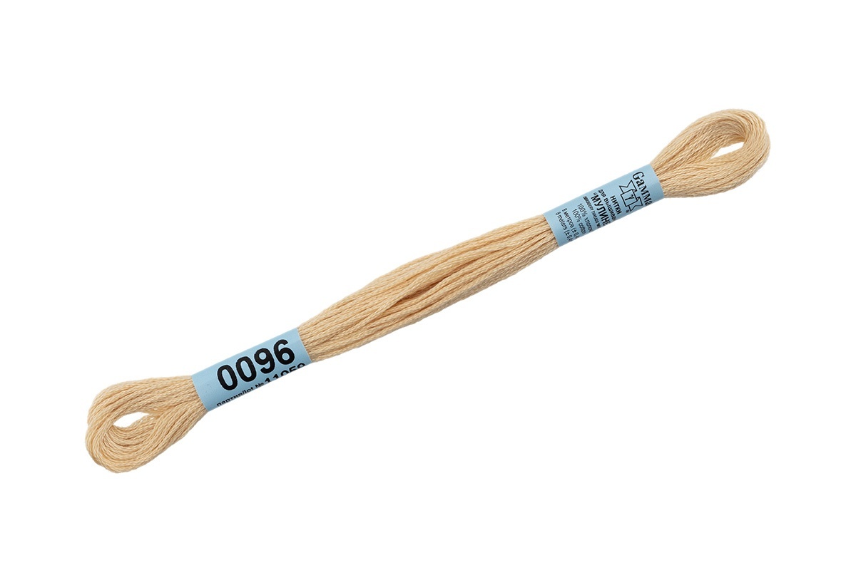 

Gamma мулине, 100% хлопок, 24х8 м, №0096, светло-бежевые, Бежевый