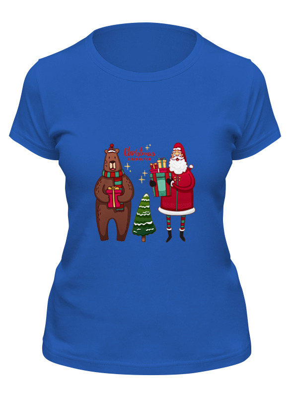 

Футболка женская Printio Christmas синий S, Christmas