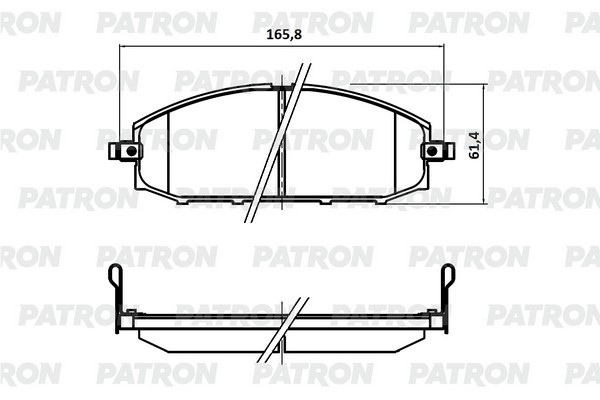 

Колодки тормозные дисковые передн NISSAN: PATROL GR II 97- PATRON PBP1577