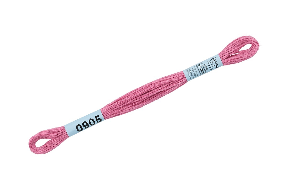 

Gamma мулине, 100% хлопок, 24х8 м, №0905, розовые, Розовый