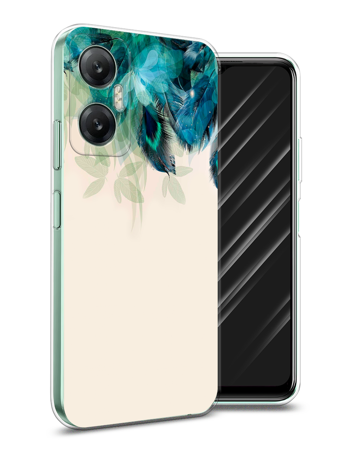 

Чехол Awog на Infinix HOT 20 5G "Перья голубого цвета", Бежевый;синий;голубой, 3103250-2