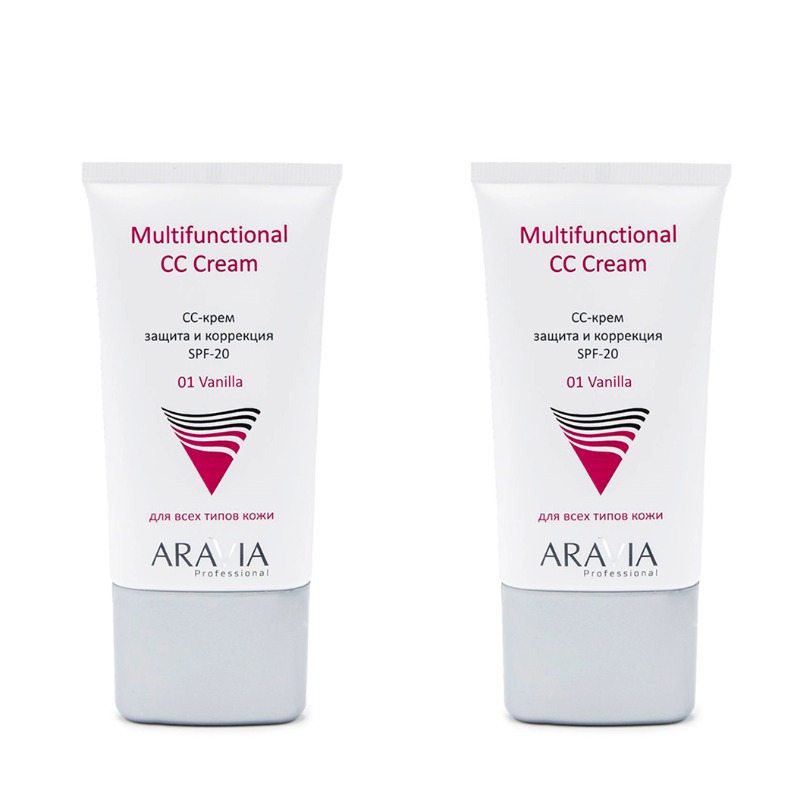 СС-крем ARAVIA защитный SPF 20 Multifunctional CC Cream Vanilla 01 50 мл 2 шт