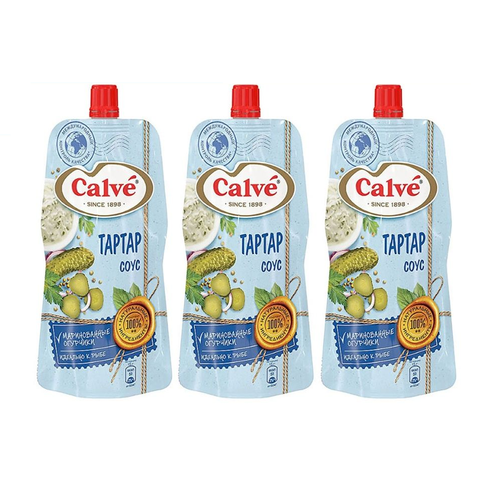 

Соус Calve Тартар 3 шт по 230 г, 440