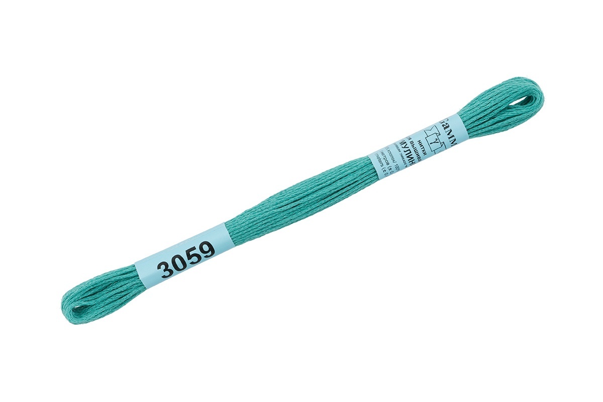 

Gamma мулине, 100% хлопок, 24х8 м, №3059, светлая морская волна, Разноцветный