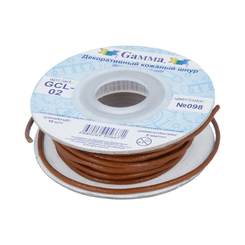 

Gamma 2 мм, кожаный, 10 м, №098, светло-коричневый