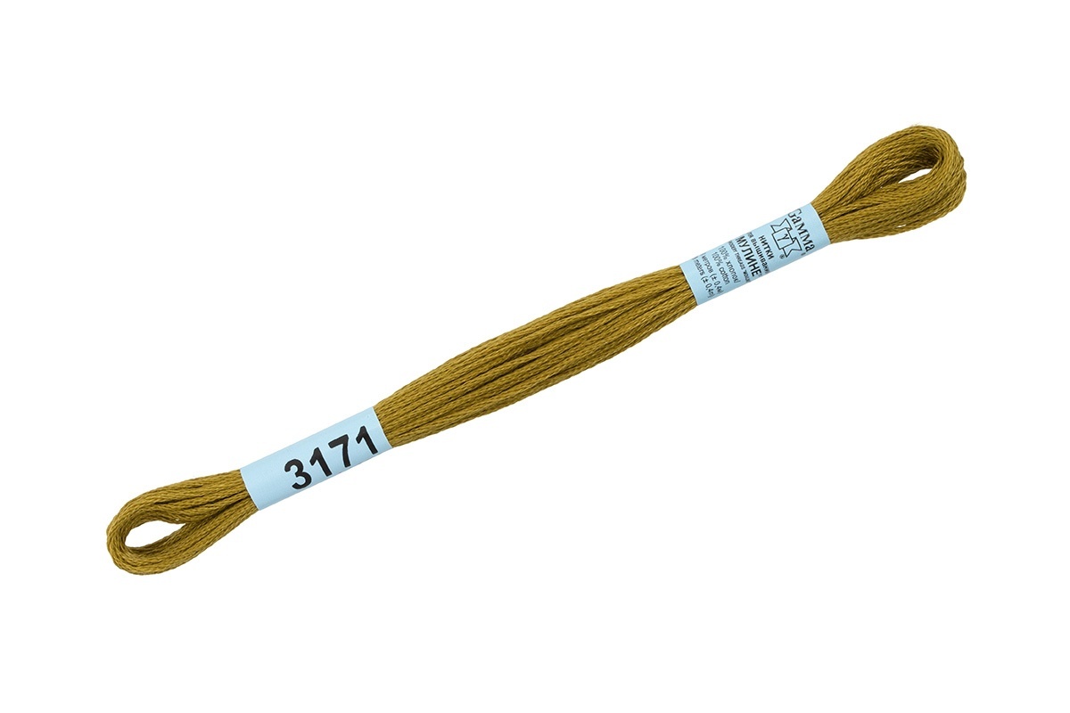 

Gamma мулине, 100% хлопок, 24х8 м, №3171, светлый светлый хаки, Зеленый