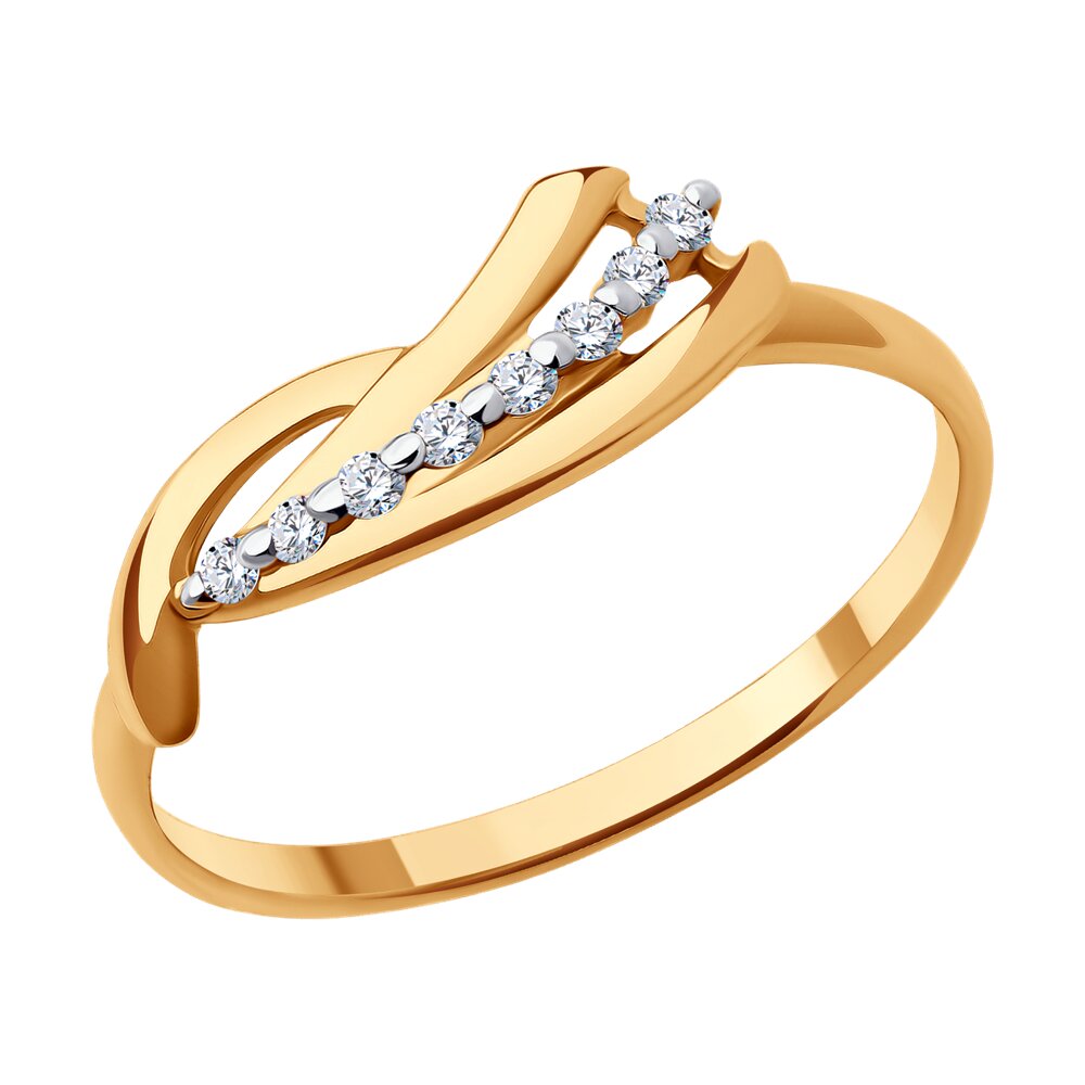

Кольцо из золота р. 18 Diamant 51-110-02122-1, фианит, 51-110-02122-1