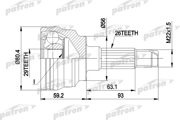 

ШРУС PATRON PCV1472