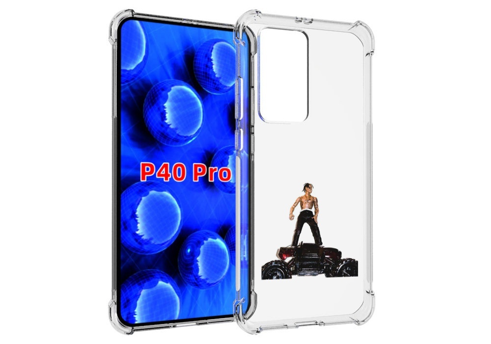 

Чехол MyPads Travis Scott - Rodeo для Huawei P40 Pro противоударный, Прозрачный, Tocco