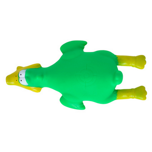 Игрушка для собак Tappi Утка Патито ПВХ зеленая с желтым 18х9 см