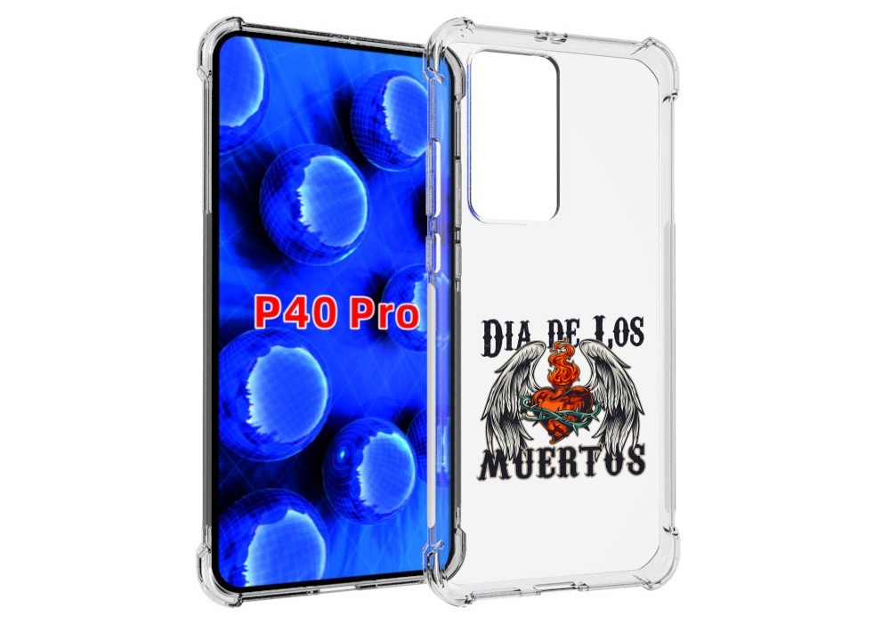 Чехол MyPads burning-heart для Huawei P40 Pro противоударный