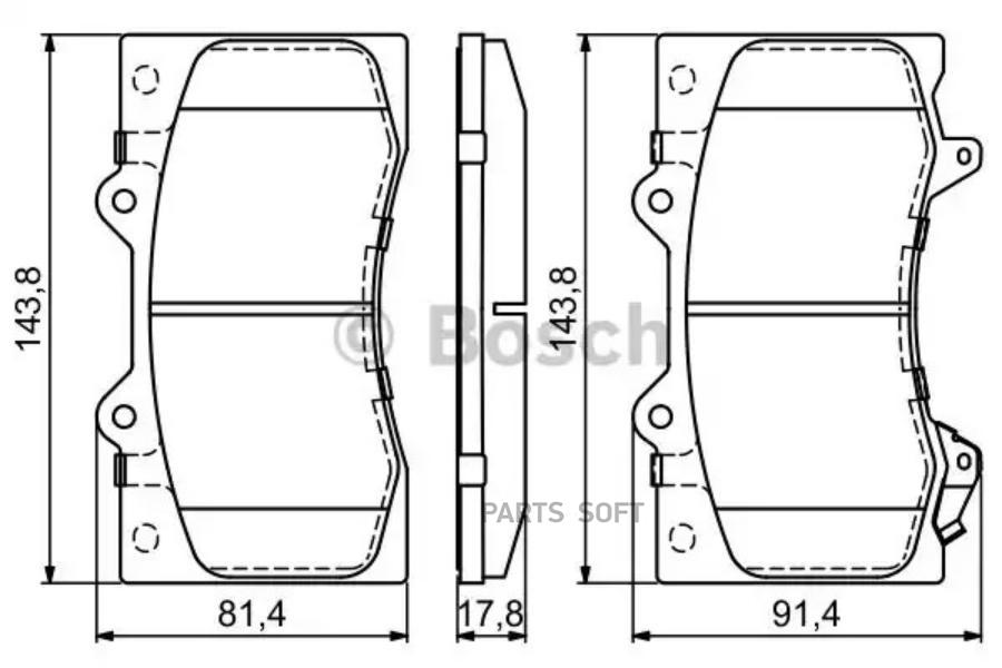 

Тормозные колодки Bosch передние 986494693