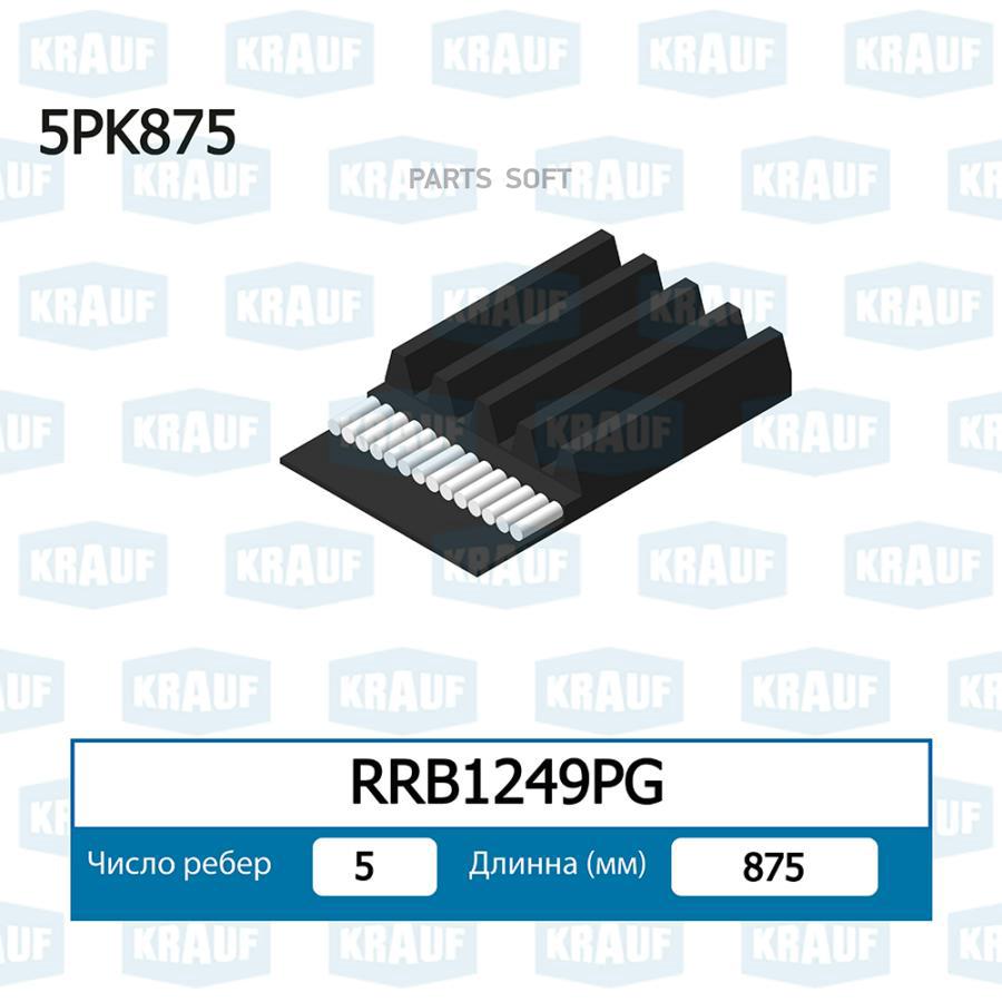 

Ремень Поликлиновой Krauf rrb1249pg