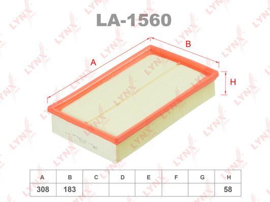 

Воздушный фильтр LYNXauto la1560