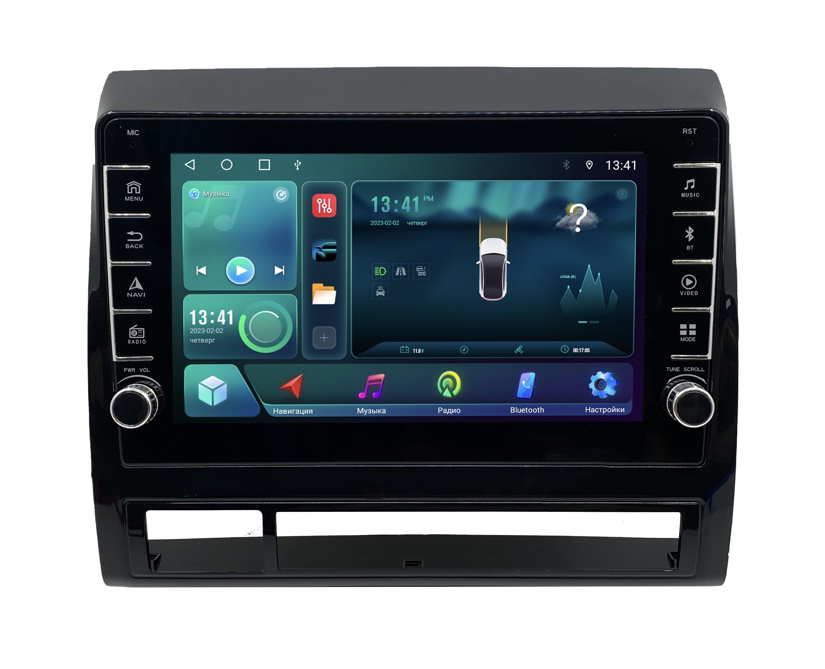 Штатная магнитола ANDROID Toyota Tacoma 2/ Hilux VII VII рест - (2005-2015) , Android 12,