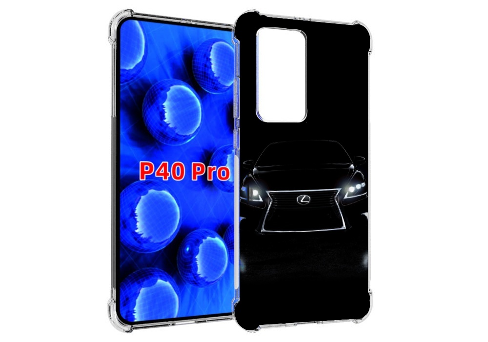 Чехол MyPads lexus лексус 1 мужской для Huawei P40 Pro противоударный