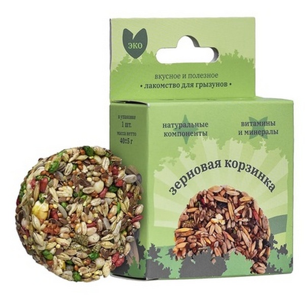 

Лакомство для грызунов Mr.Crisper Зерновая корзинка, 40 г