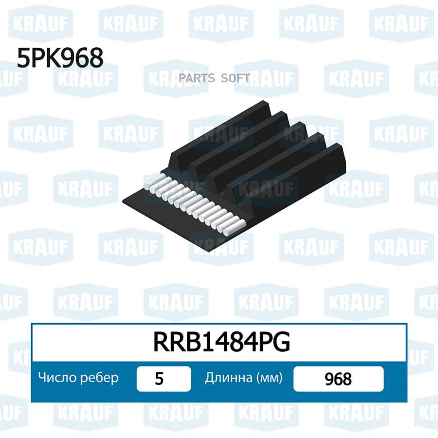 

Ремень Поликлиновой Krauf rrb1484pg
