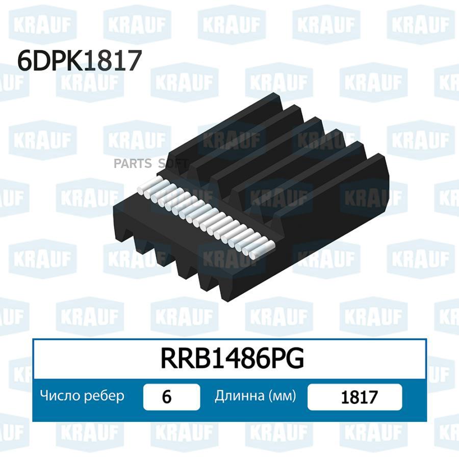 

Ремень Поликлиновой Krauf rrb1486pg