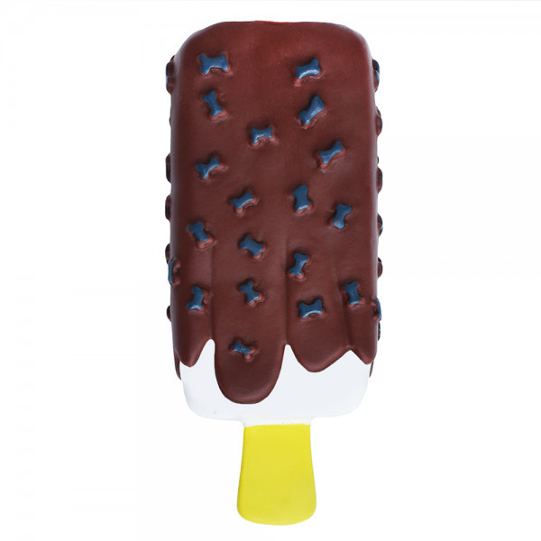 Игрушка для собак Tappi Мороженое Нол коричневое с желтым 15,5х6 см