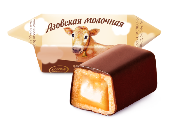 

Конфеты Азовская кондитерская фабрика Азовская молочная в глазури