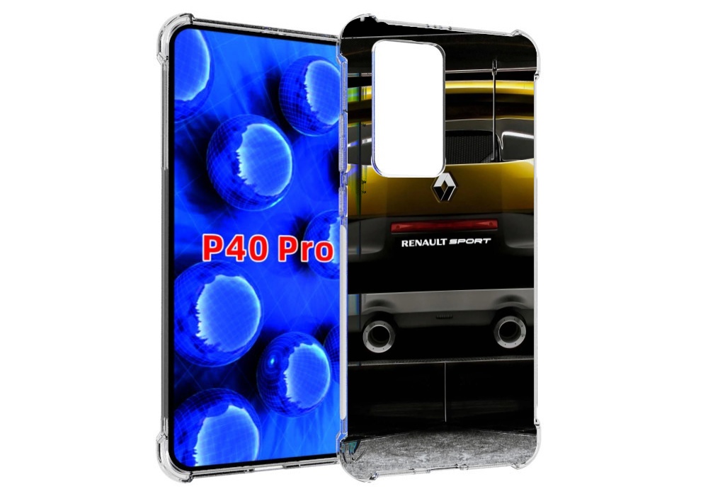 Чехол MyPads renault-рено-3 мужской для Huawei P40 Pro противоударный