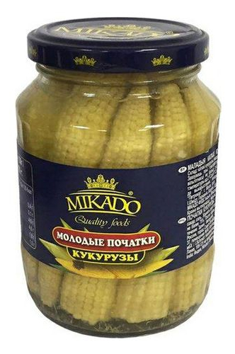 

Кукуруза Mikado молодые початки 370 г