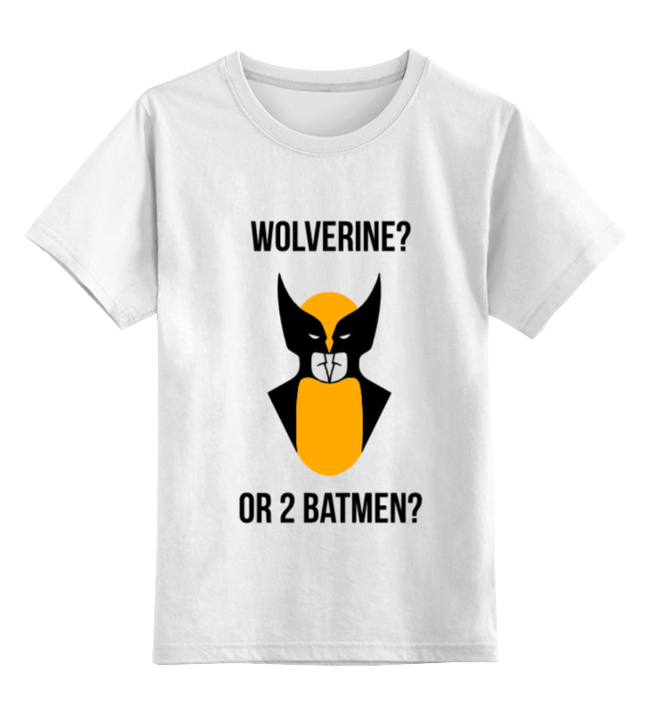 

Футболка детская Printio Wolverine or batmen цв. белый р. 128, Wolverine or batmen