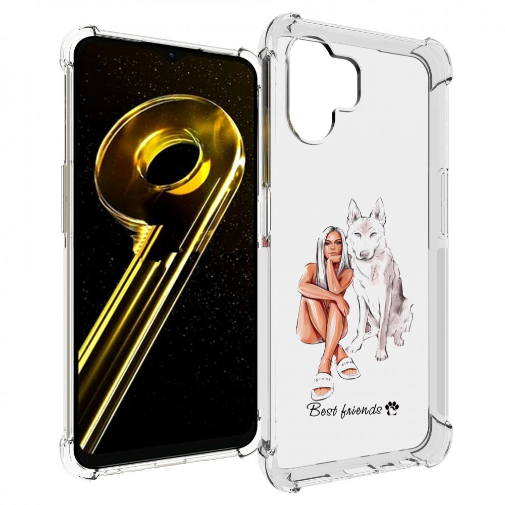 

Чехол бампер MyPads Лучшие-друзья для Realme 10 5G противоударный, Прозрачный, Tocco