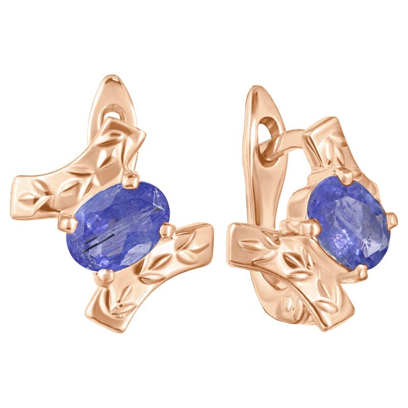

Серьги из серебра с танзанитом LAZURIT-ONLINE 8124RG, 8124RG