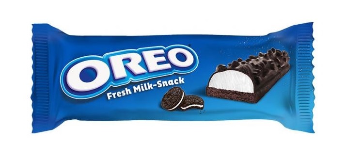 фото Пирожное oreo fresh milk-snack бисквитное глазированное с кусочками печенья сзмж 30 г